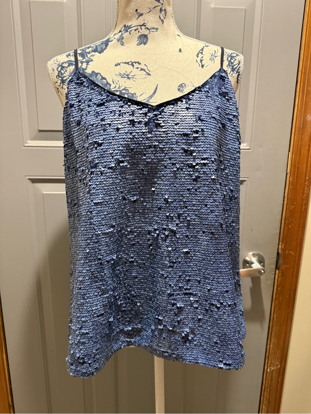 Vince Camuto blue Sequin Cami (medium)